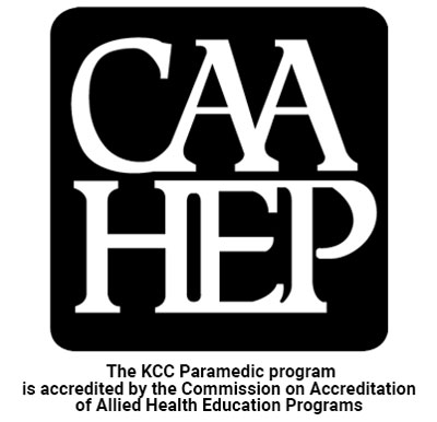 CAAHEP logo - The KCC Paramedic program is accredited by the Commission on Accreditation of Allied Health Education Programs