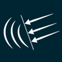 Icon of solar rays hitting photovoltaic panels