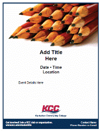 General club template with graphic of colored pencils