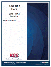 Dark blue general club template - vertical